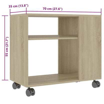Tavolino da Salotto Rovere Sonoma 70x35x55 cm Legno Multistrato - homemem39