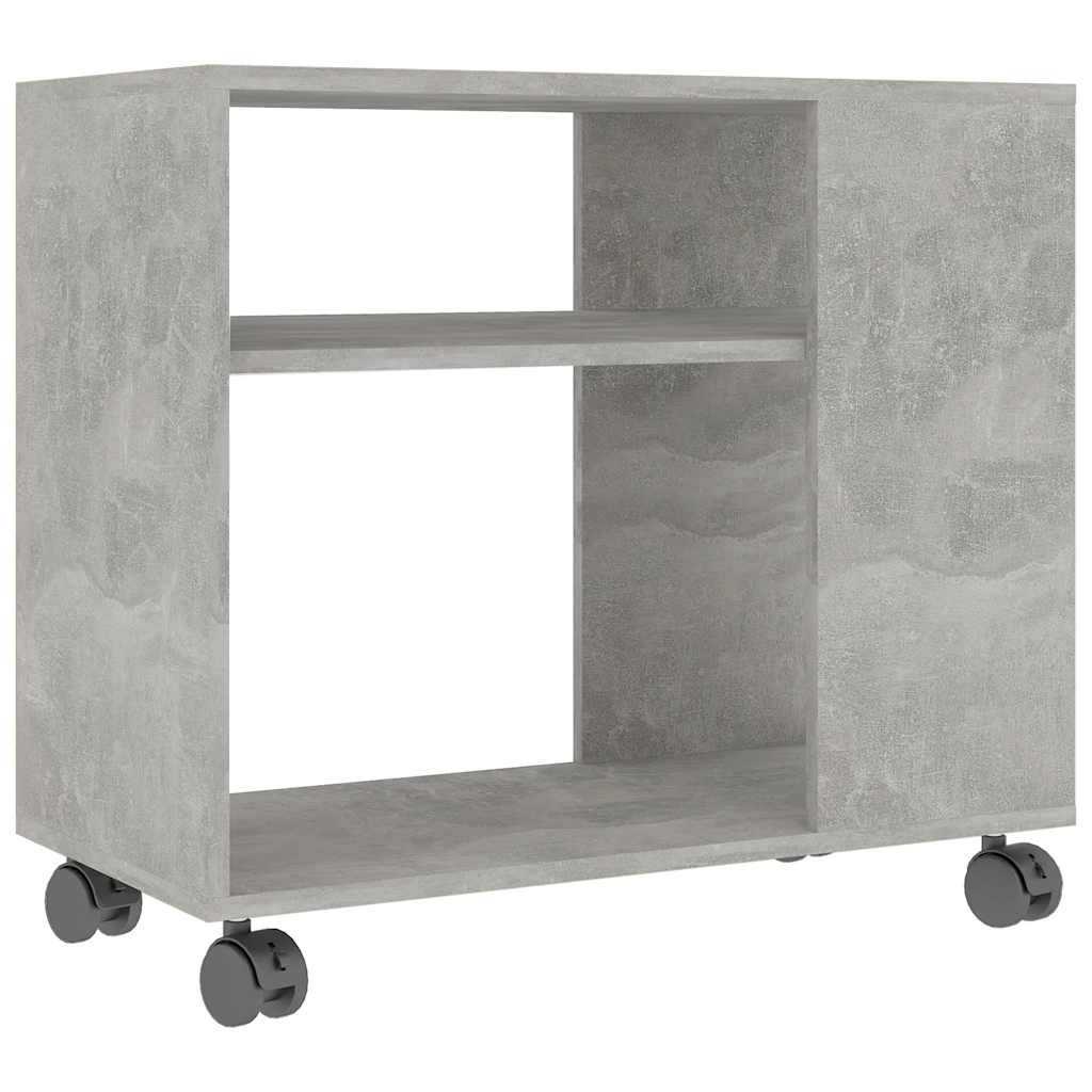 Tavolino Grigio Cemento 70x35x55 cm in Legno Multistrato | homemem39