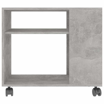 Tavolino Grigio Cemento 70x35x60,5 cm in Legno Multistrato