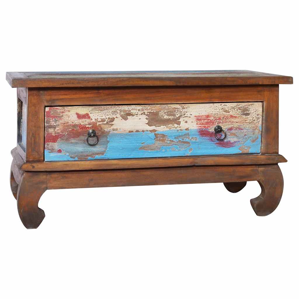 Tavolino da Salotto 80x50x40 cm in Legno di Teak di Recupero