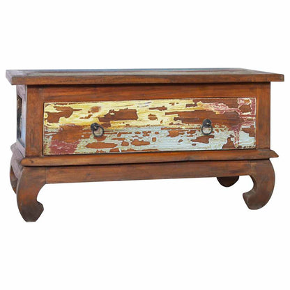 Tavolino da Salotto 80x50x40 cm in Legno di Teak di Recupero