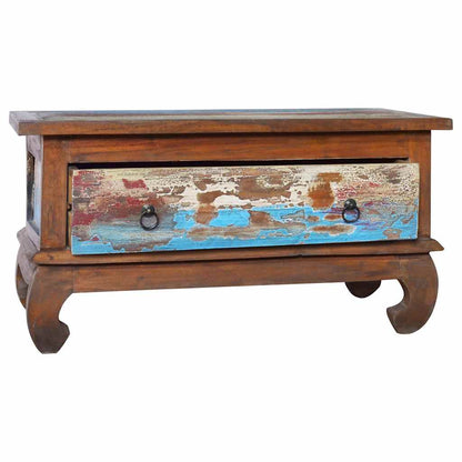 Tavolino da Salotto 80x50x40 cm in Legno di Teak di Recupero