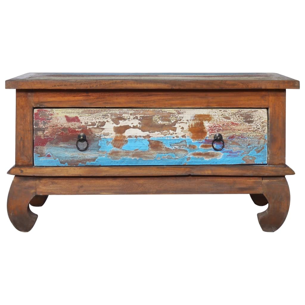 Tavolino da Salotto 80x50x40 cm in Legno di Teak di Recupero | homemem39