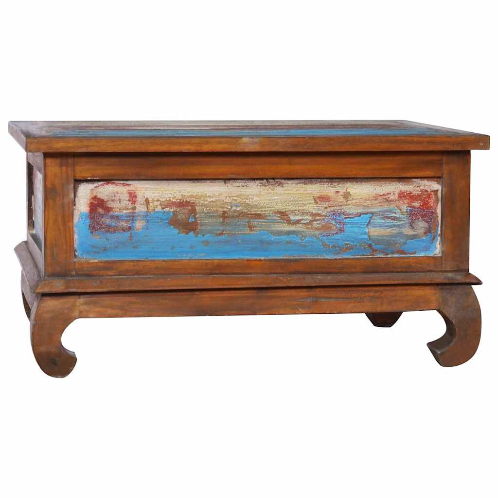 Tavolino da Salotto 80x50x40 cm in Legno di Teak di Recupero