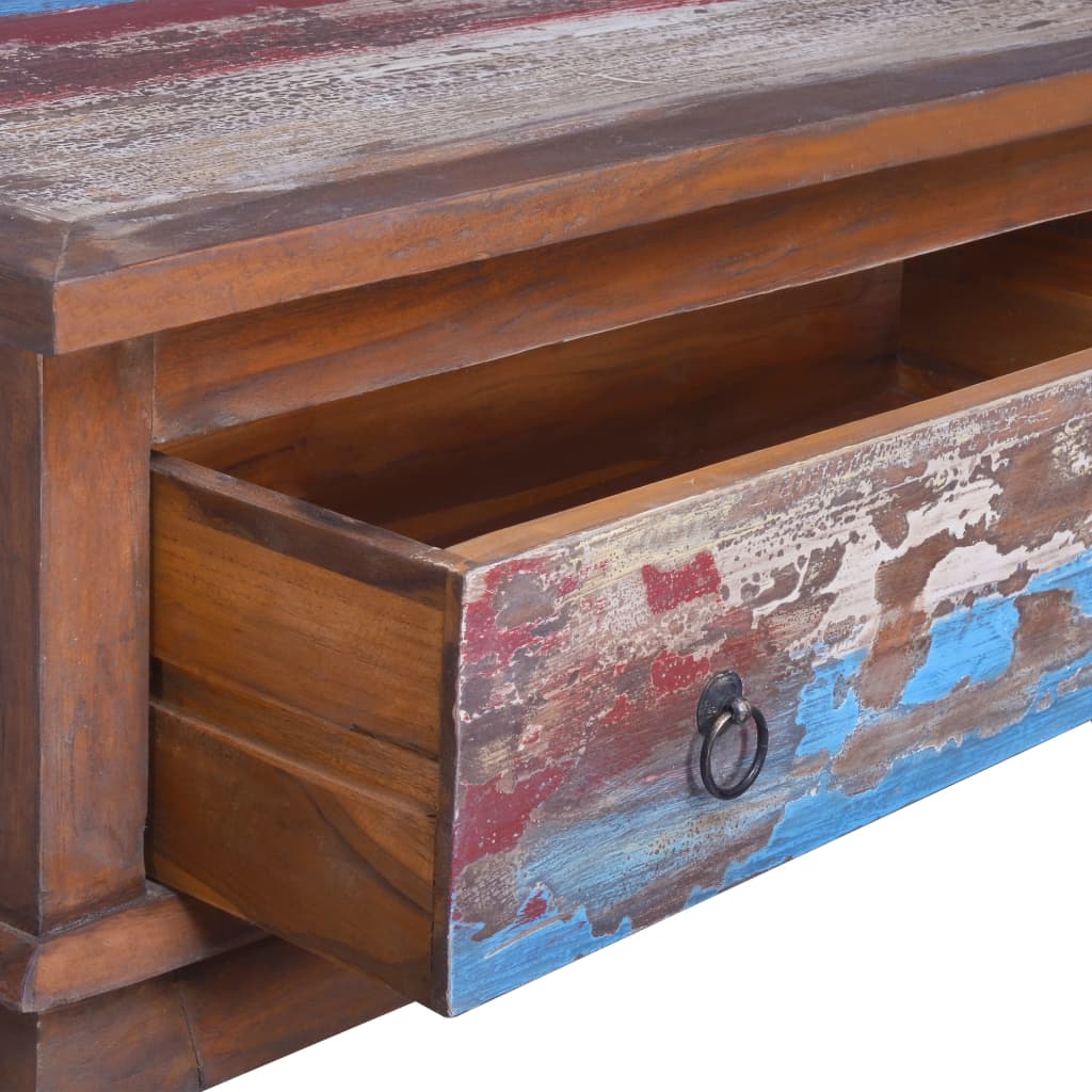 Tavolino da Salotto 80x50x40 cm in Legno di Teak di Recupero | homemem39