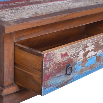 Tavolino da Salotto 80x50x40 cm in Legno di Teak di Recupero
