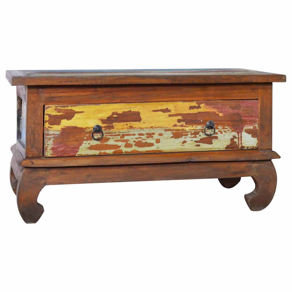 Tavolino da Salotto 80x50x40 cm in Legno di Teak di Recupero