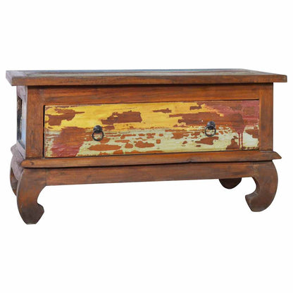 Tavolino da Salotto 80x50x40 cm in Legno di Teak di Recupero