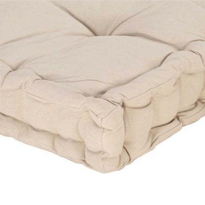 Cuscini per Pallet e Pavimento 2 pz in Cotone Beige | homemem39
