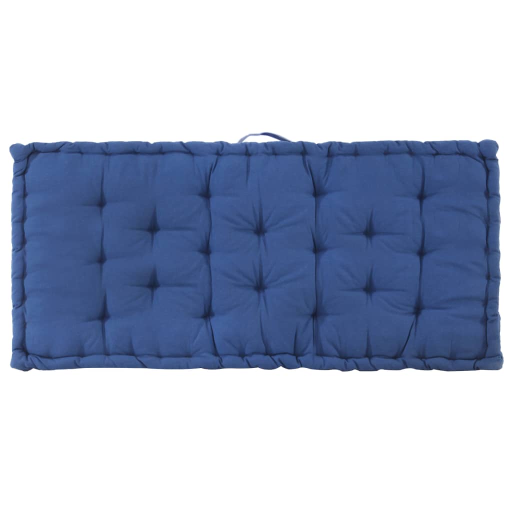 Cuscini per Pallet e Pavimento 2 pz in Cotone Blu Chiaro