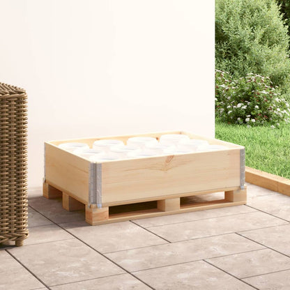 Collare per Pallet 60x80 cm in Legno Massello di Pino | homemem39