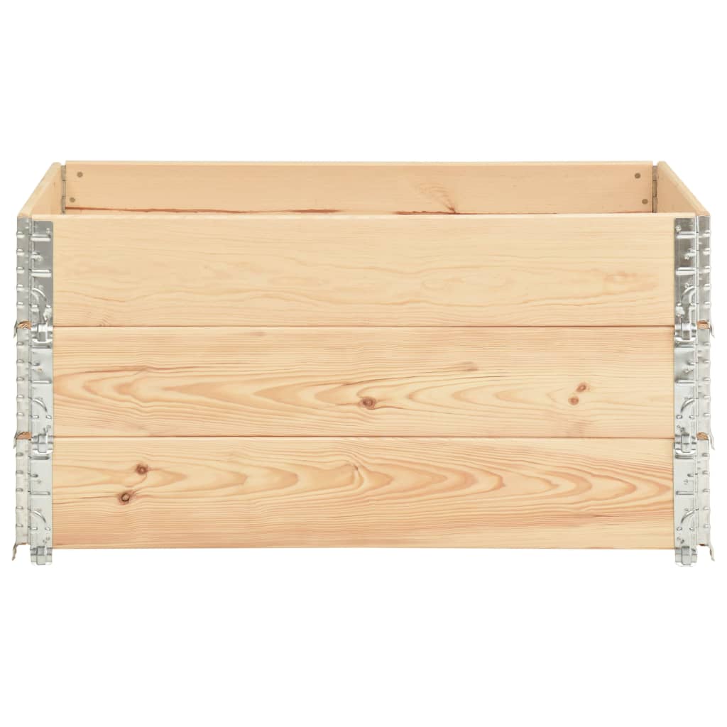 Collari per Pallet 3 pz 80x120 cm in Legno Massello di Pino | homemem39