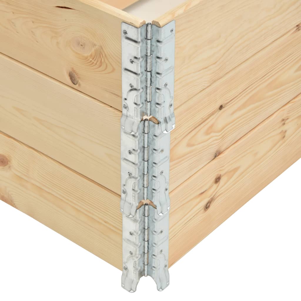 Collari per Pallet 3 pz 80x120 cm in Legno Massello di Pino | homemem39