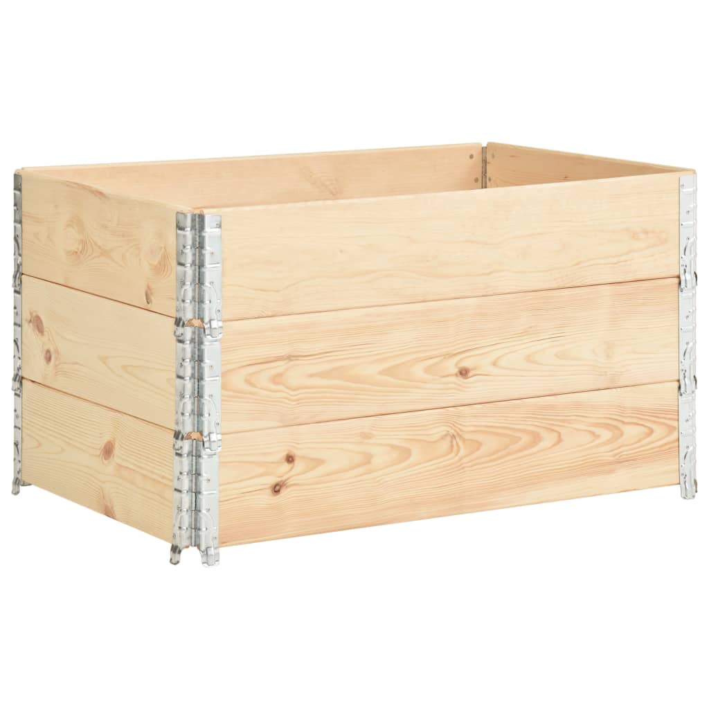 Collari per Pallet 3 pz 50x100 cm in Legno Massello di Pino | homemem39