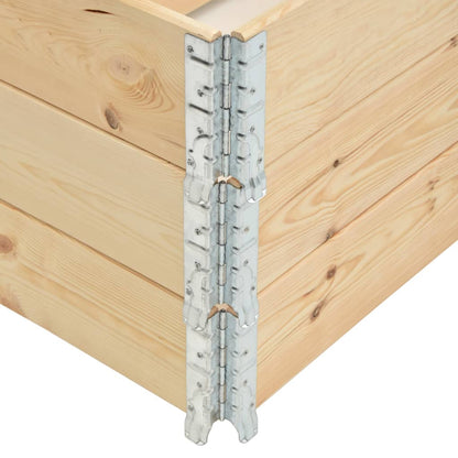 Collari per Pallet 3 pz 100x100 cm in Legno Massello di Pino | homemem39