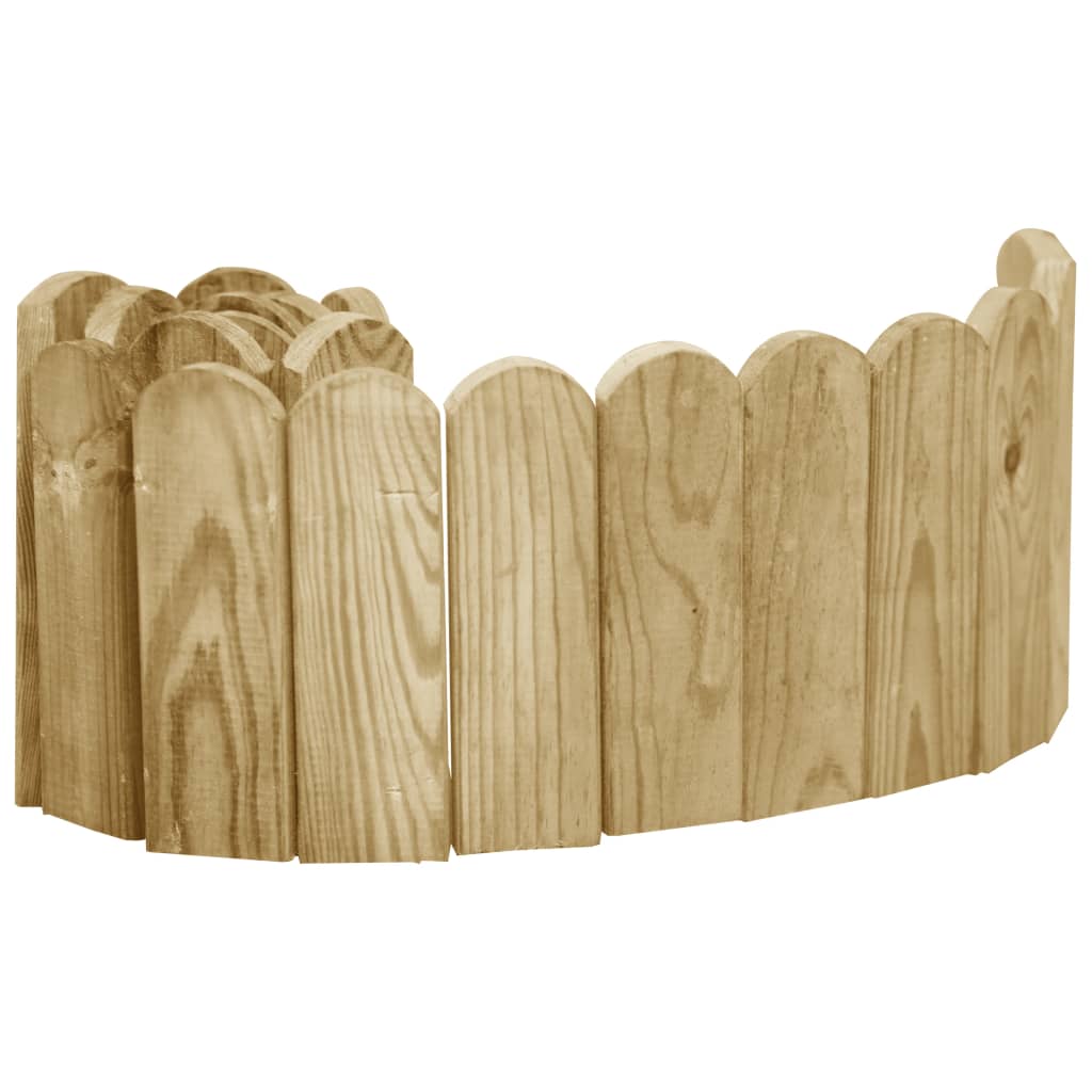 Rotoli di Bordura 2 pz 120 cm in Legno di Pino impregnato | homemem39