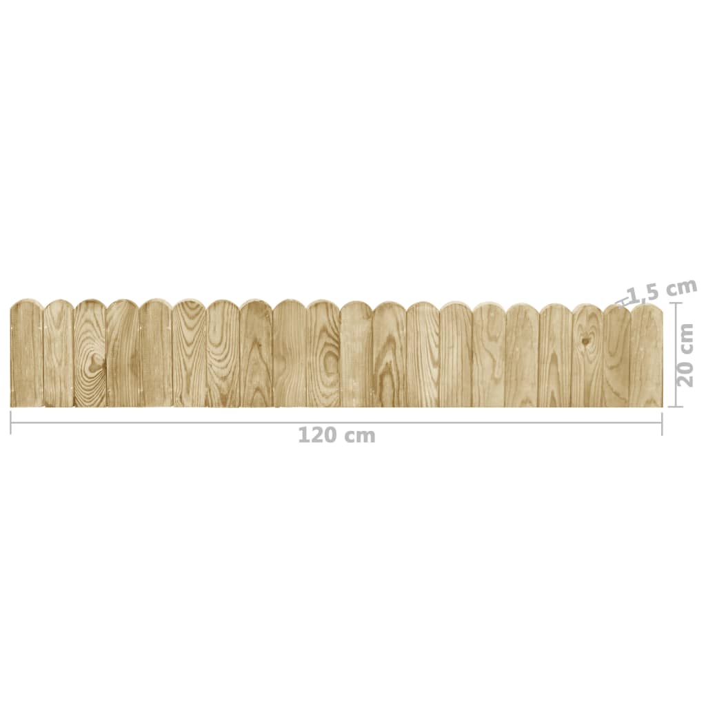 Rotoli di Bordura 2 pz 120 cm in Legno di Pino impregnato | homemem39