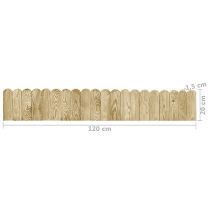 Rotoli di Bordura 2 pz 120 cm in Legno di Pino impregnato | homemem39