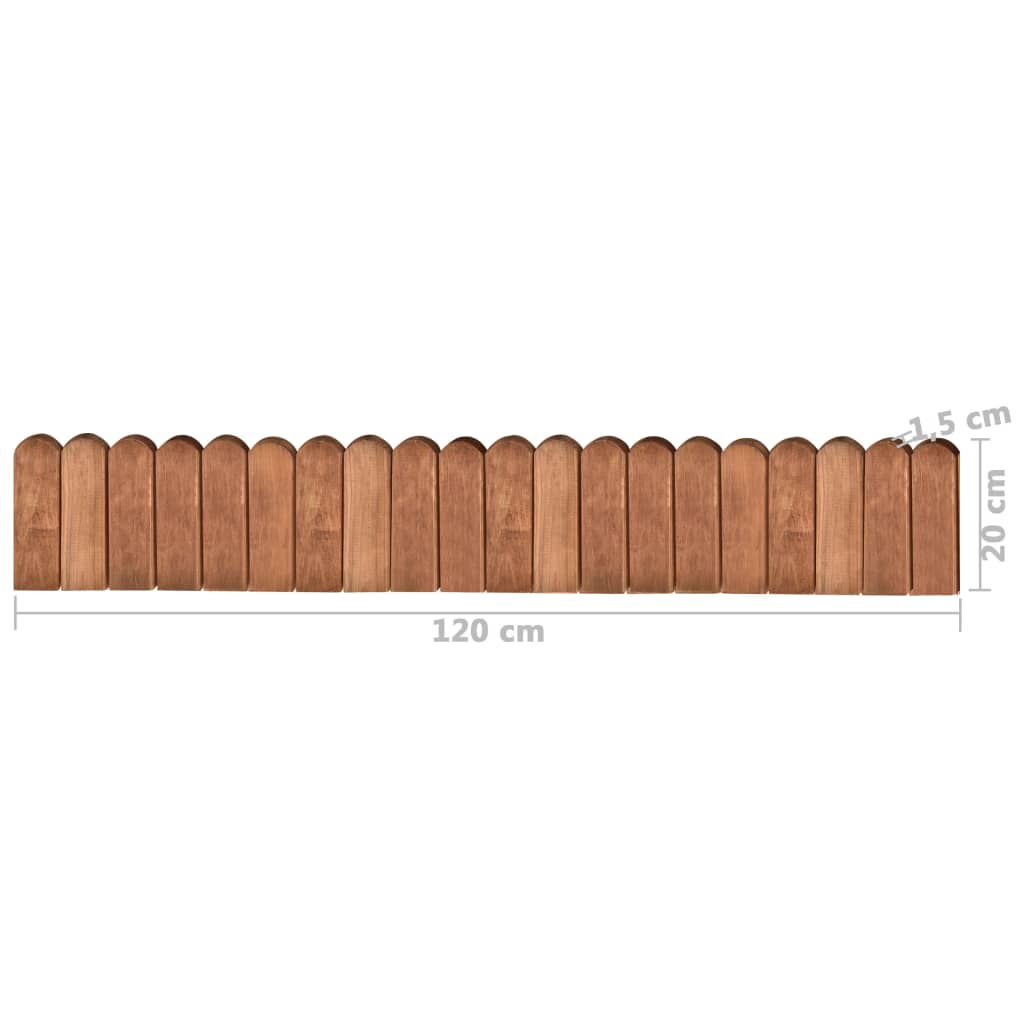 Rotoli di Bordura 2 pz 120 cm in Legno di Pino Impregnato | homemem39