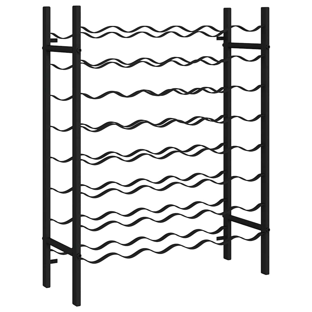 Portabottiglie per 48 Bottiglie di Vino Nero in Metallo