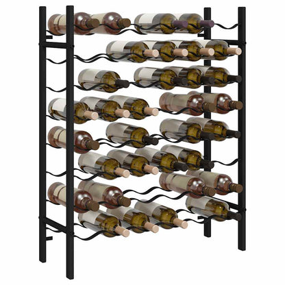 Portabottiglie per 48 Bottiglie di Vino Nero in Metallo