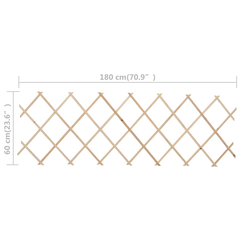 Recinzione a Traliccio 5 pz in Legno di Abete 180x80 cm