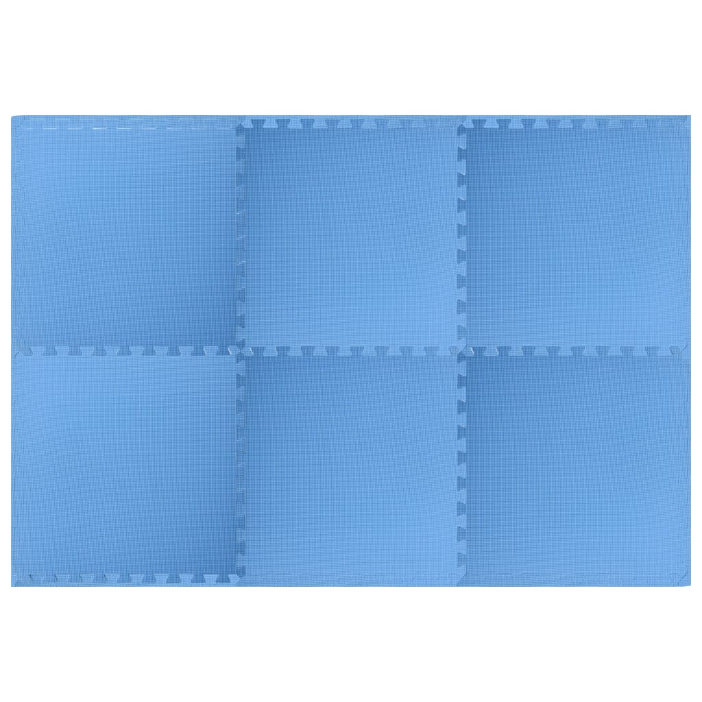 Tappetino a Incastro 6 pz 2,16 m² in Schiuma EVA Blu | homemem39