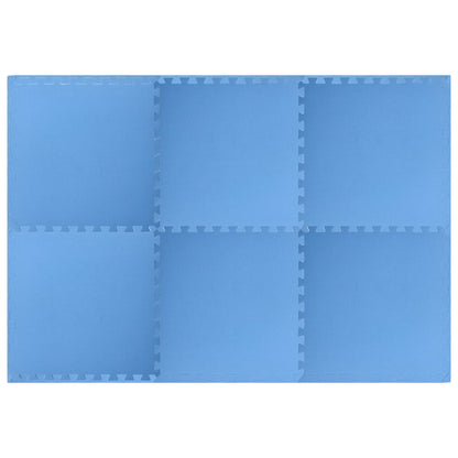 Tappetino a Incastro 6 pz 2,16 m² in Schiuma EVA Blu | homemem39