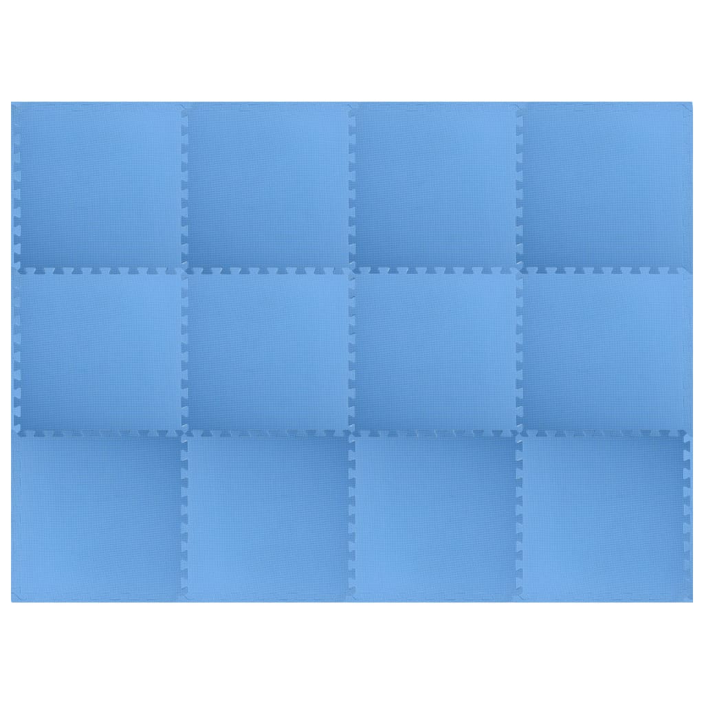 Tappetino a Incastro 12 pz 4,32 m² in Schiuma EVA Blu | homemem39