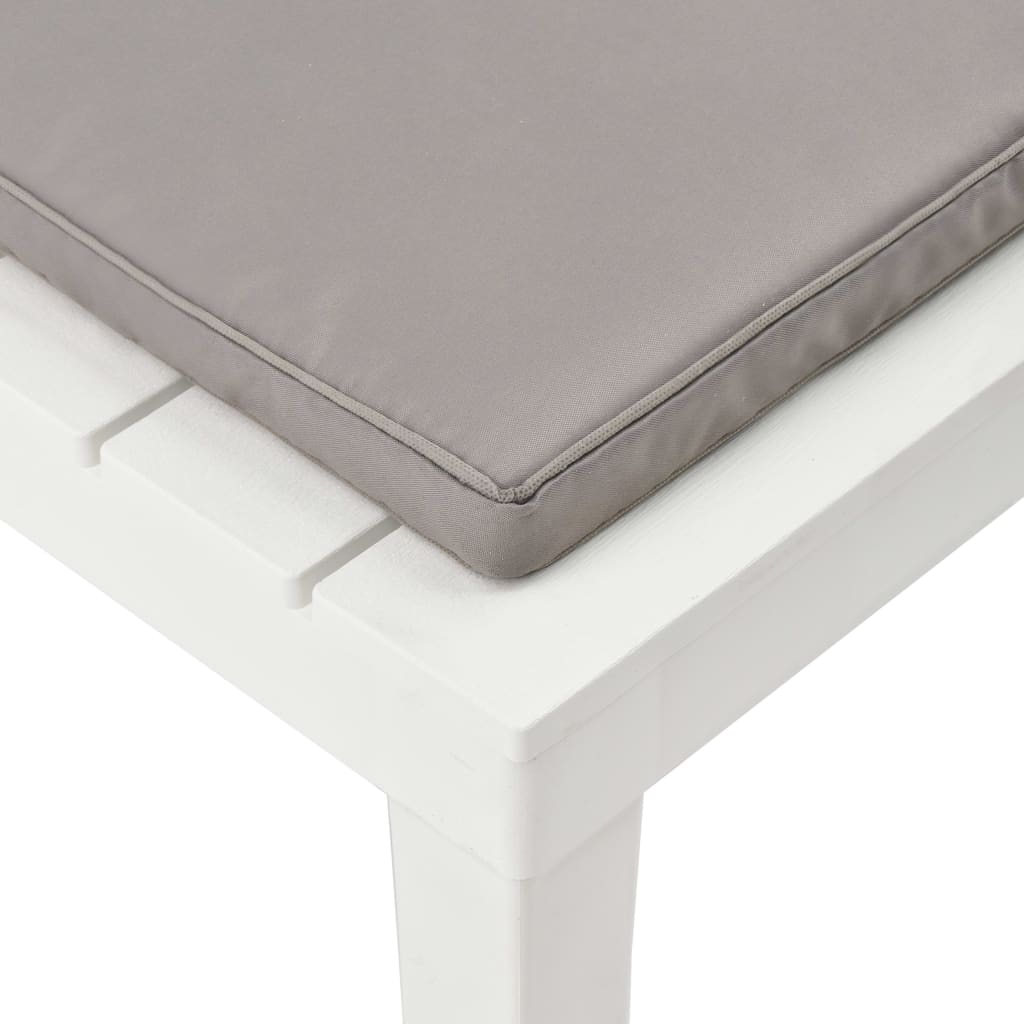 Sedie a Sdraio da Giardino e Cuscini 4 pz in Plastica Bianche | homemem39