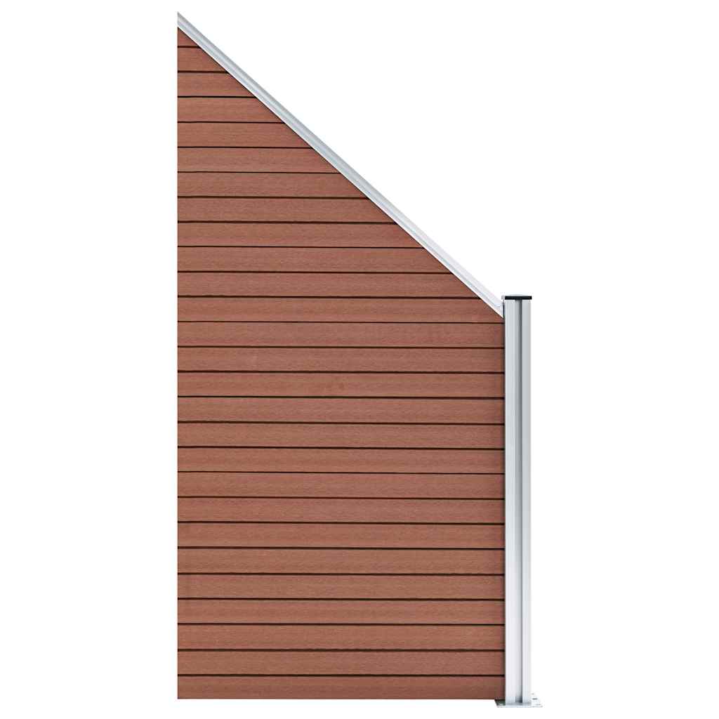 Pannelli Recinzione 1 Quadrato 1 Inclinato 273x186 cm Marrone | homemem39