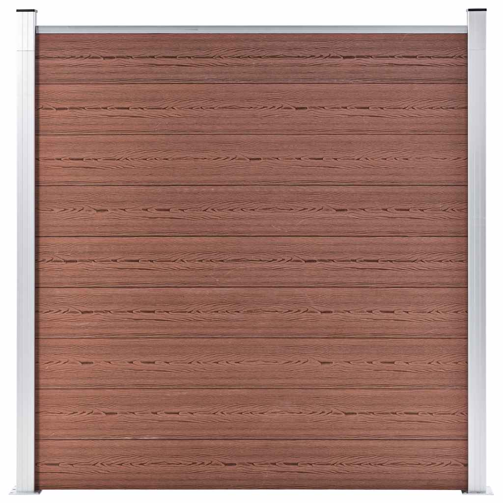 Pannelli Recinzione 1 Quadrato 1 Inclinato 273x186 cm Marrone | homemem39