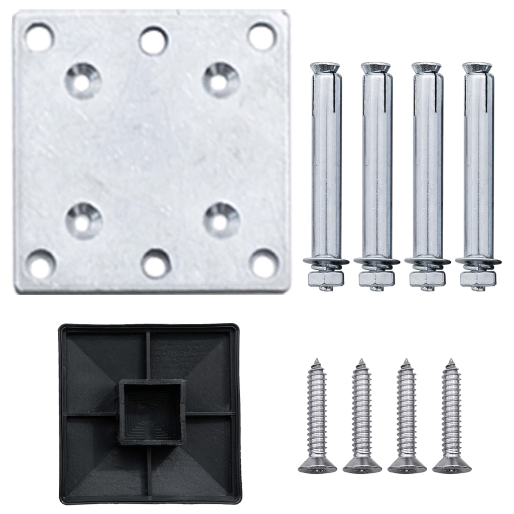 Pannelli Recinzione WPC 1 Quadrato 1 Inclinato 273x186 cm Grigi | homemem39