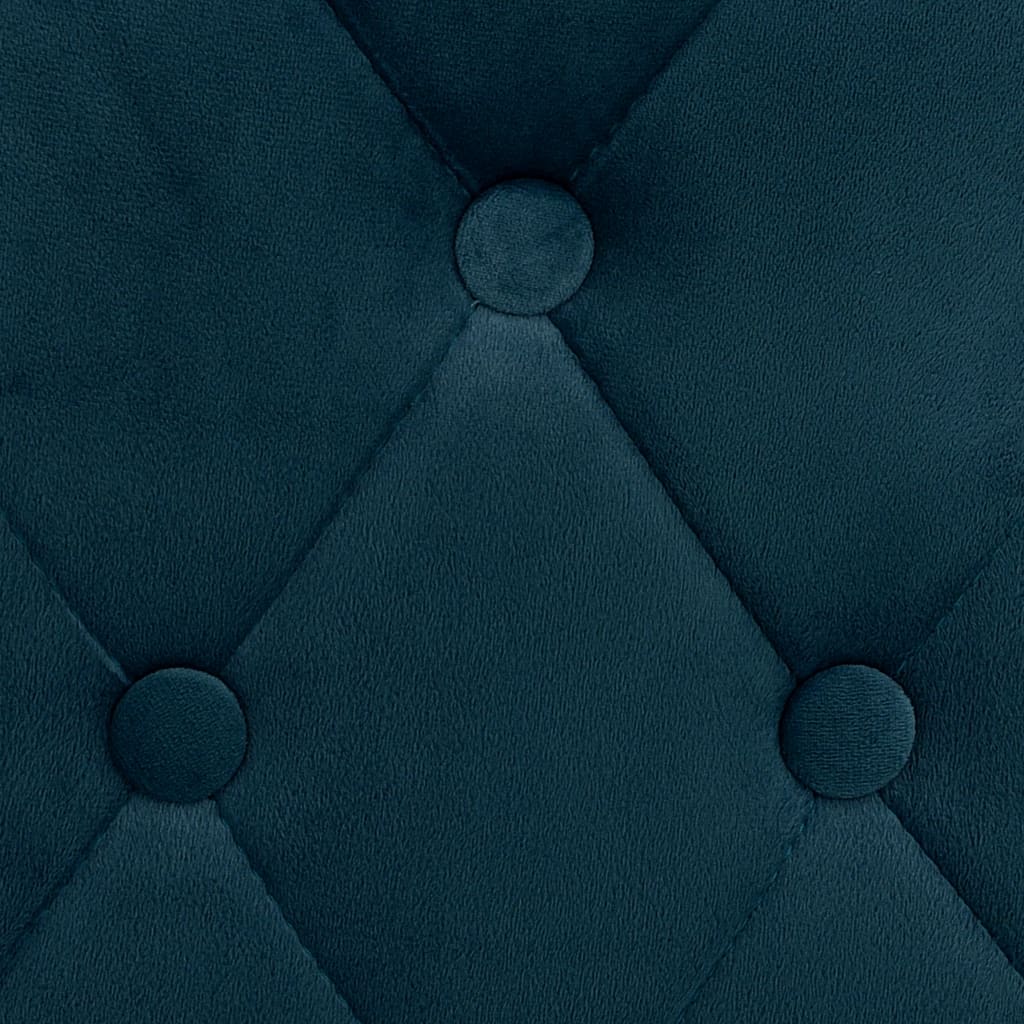 Sgabelli da Bar 2 pz Blu in Velluto