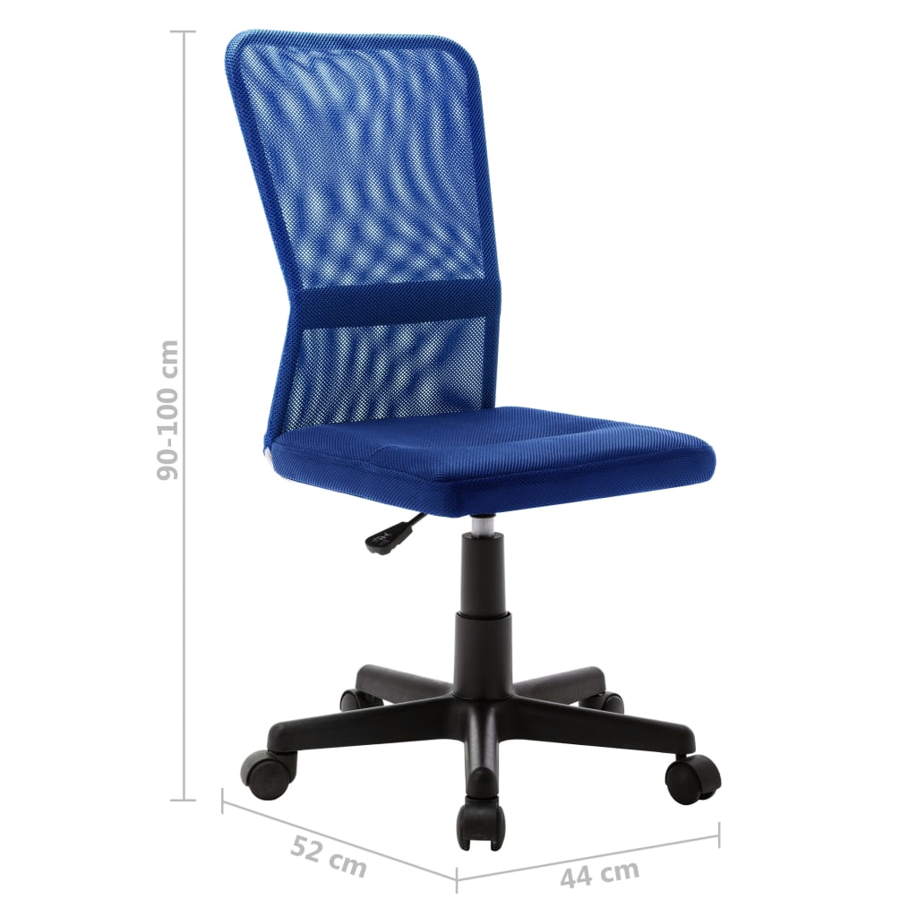 Blue Office Chair 44x52x100 cm in Mesh Fabric