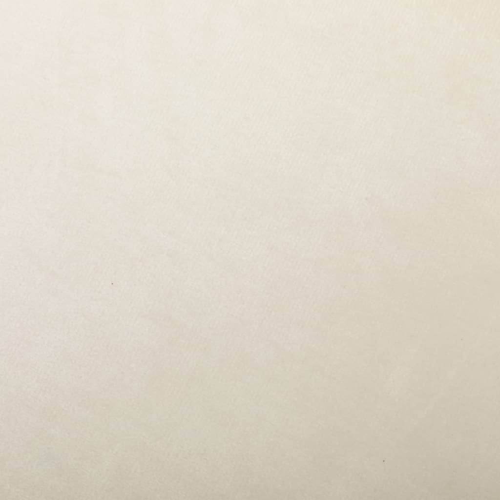 Sedia a Dondolo in Velluto Crema Bianco - homemem39