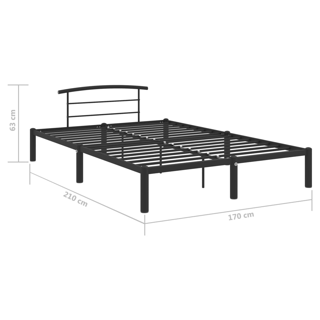 Giroletto Nero in Metallo 160x200 cm | homemem39
