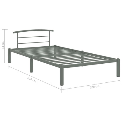 Giroletto Grigio in Metallo 90x200 cm | homemem39