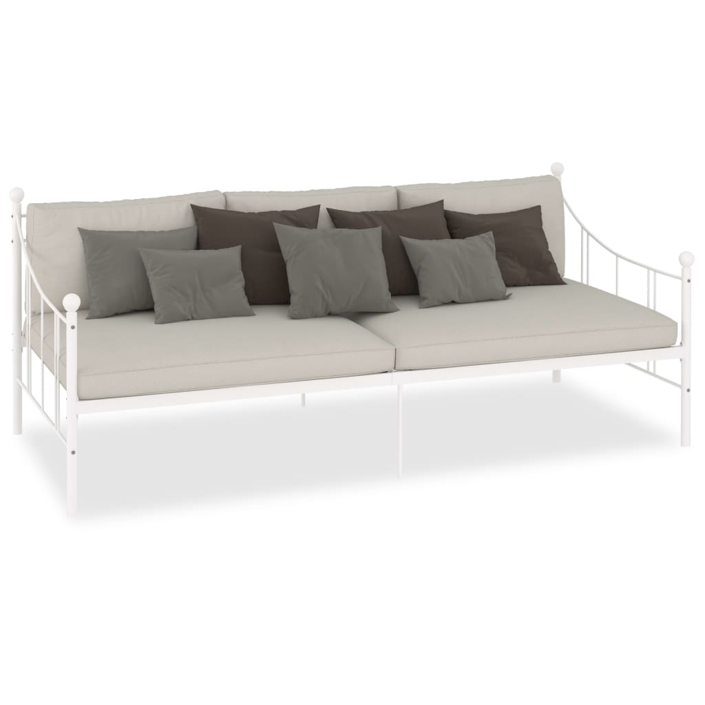 Telaio Divano Letto Bianco in Metallo 90x200 cm | homemem39