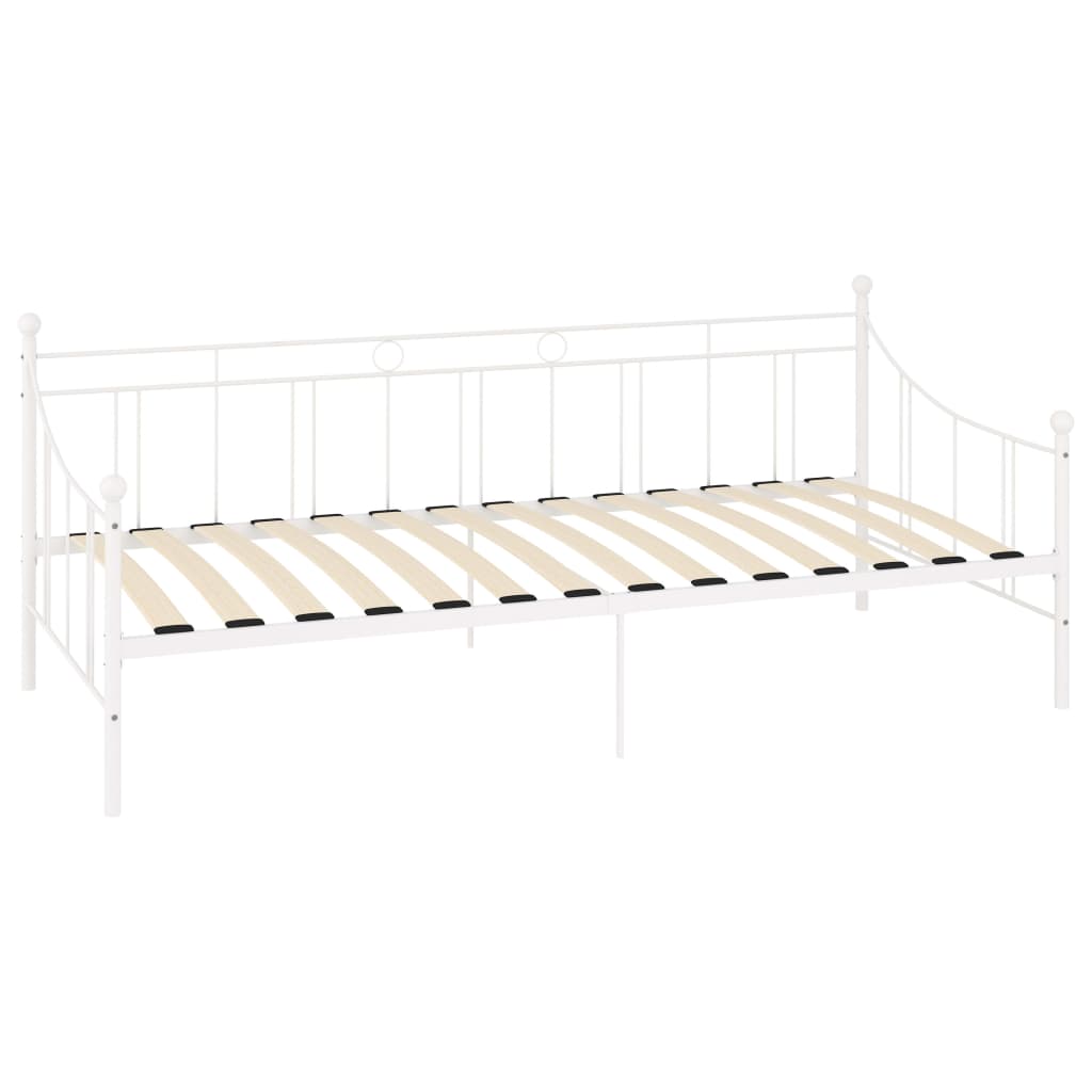 Telaio Divano Letto Bianco in Metallo 90x200 cm | homemem39