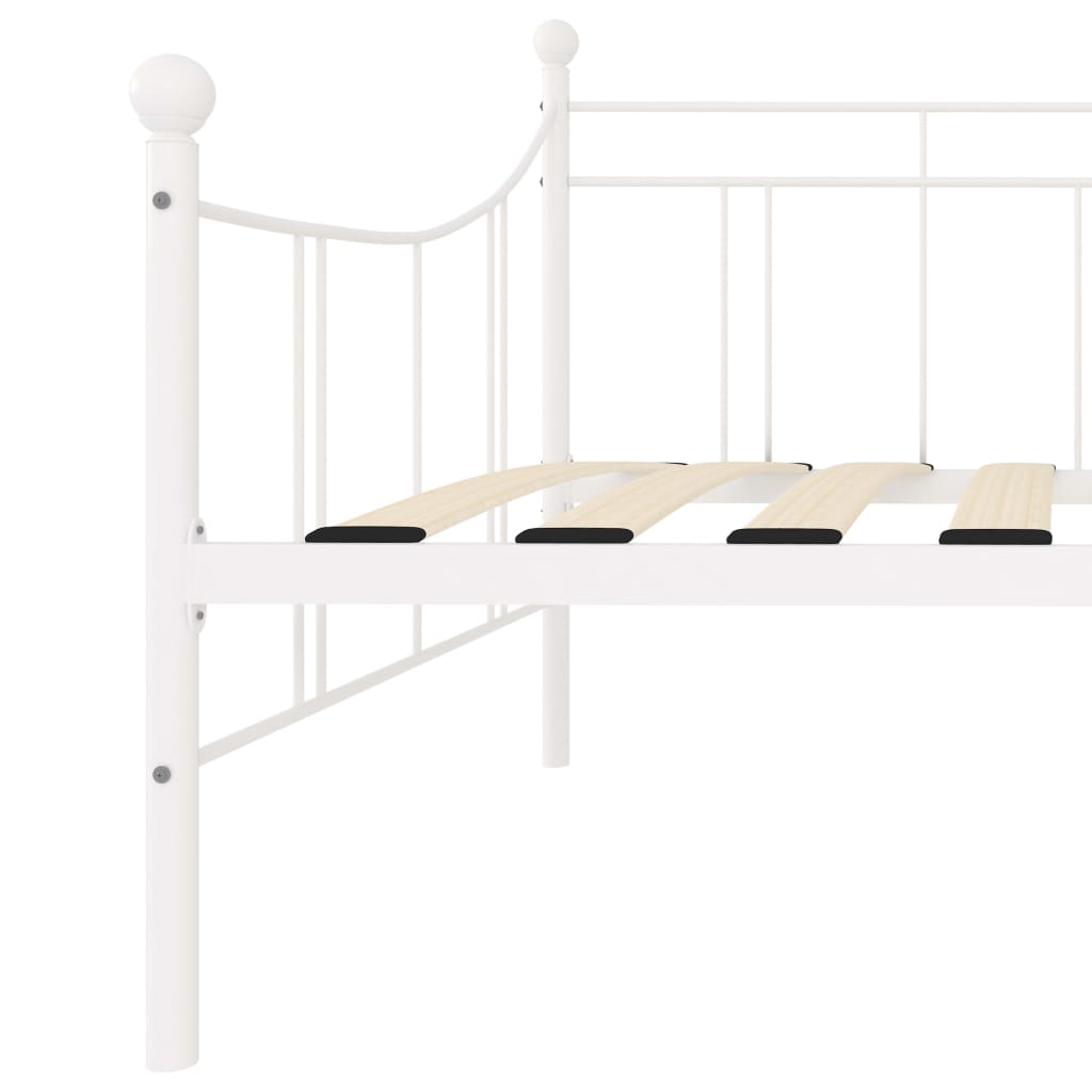 Telaio Divano Letto Bianco in Metallo 90x200 cm | homemem39