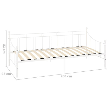Telaio Divano Letto Bianco in Metallo 90x200 cm