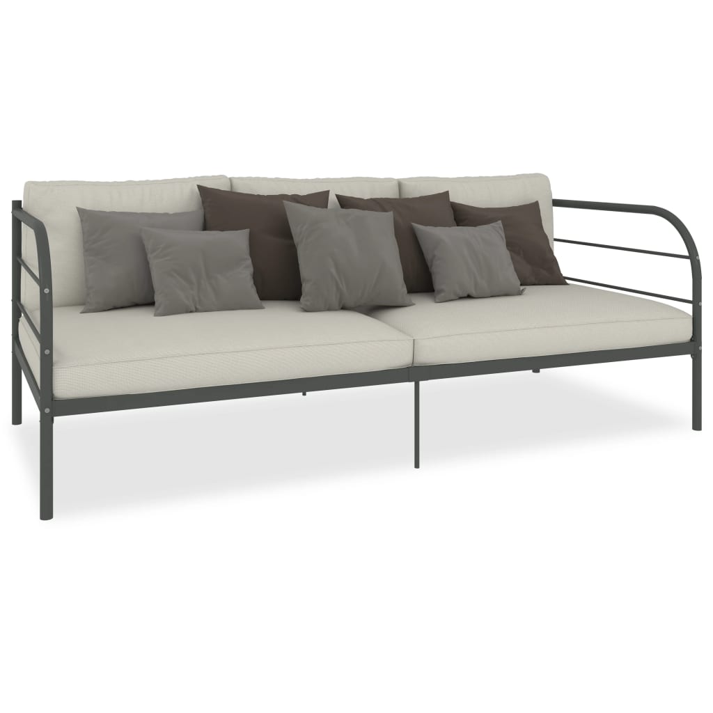 Telaio Divano Letto Grigio in Metallo 90x200 cm | homemem39