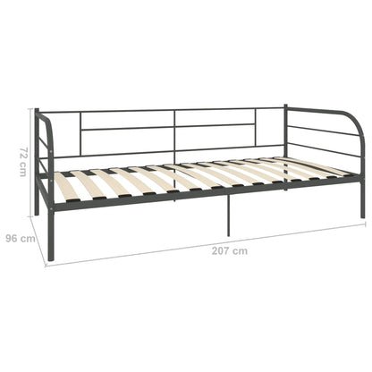 Telaio Divano Letto Grigio in Metallo 90x200 cm | homemem39