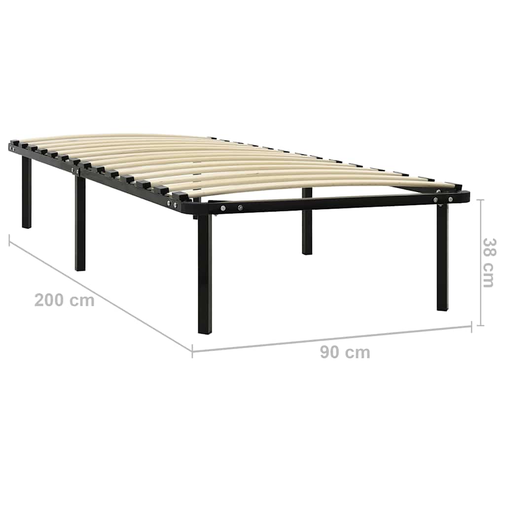 Giroletto Nero in Metallo 90x200 cm | homemem39