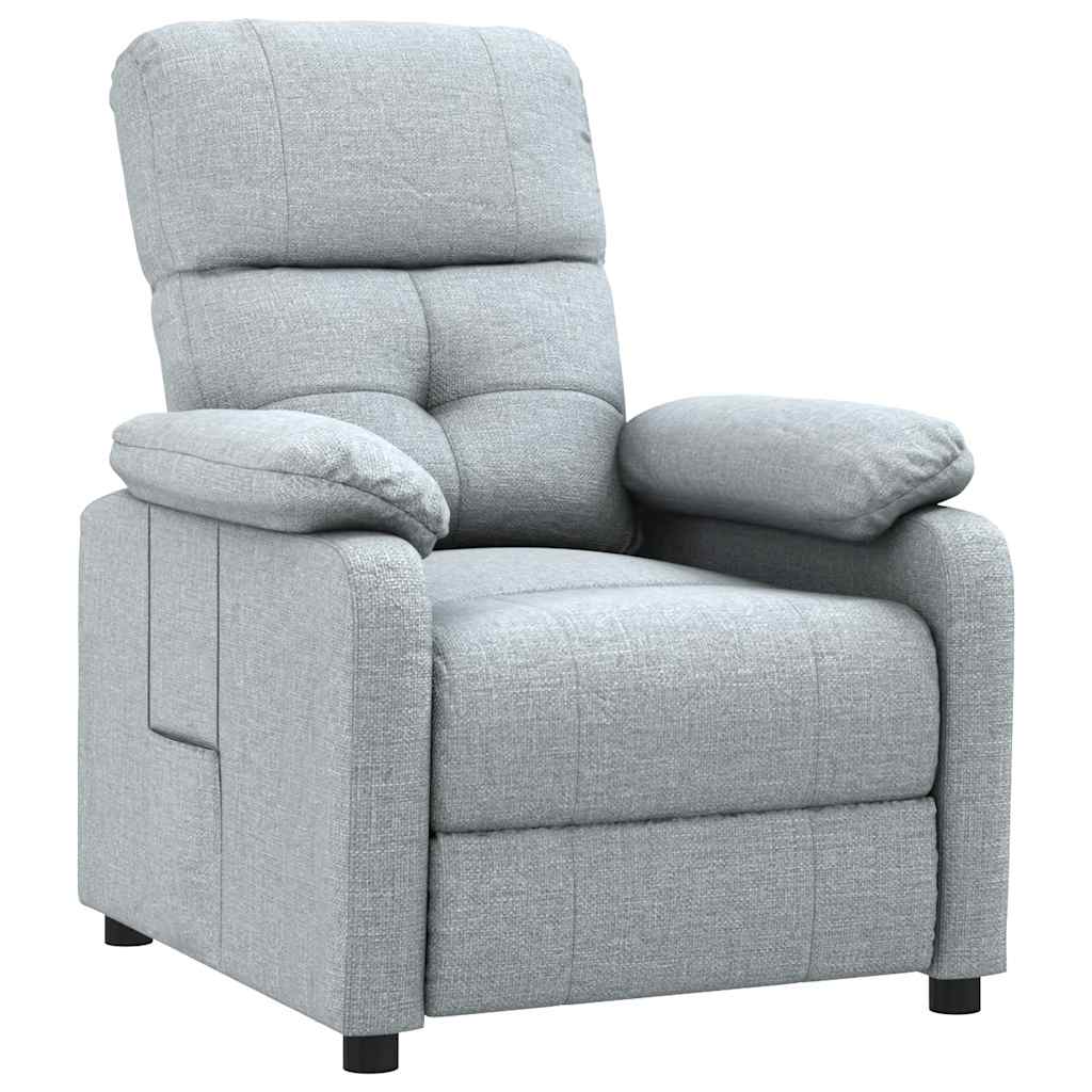 Poltrona Reclinabile in Tessuto Grigio Chiaro | homemem39