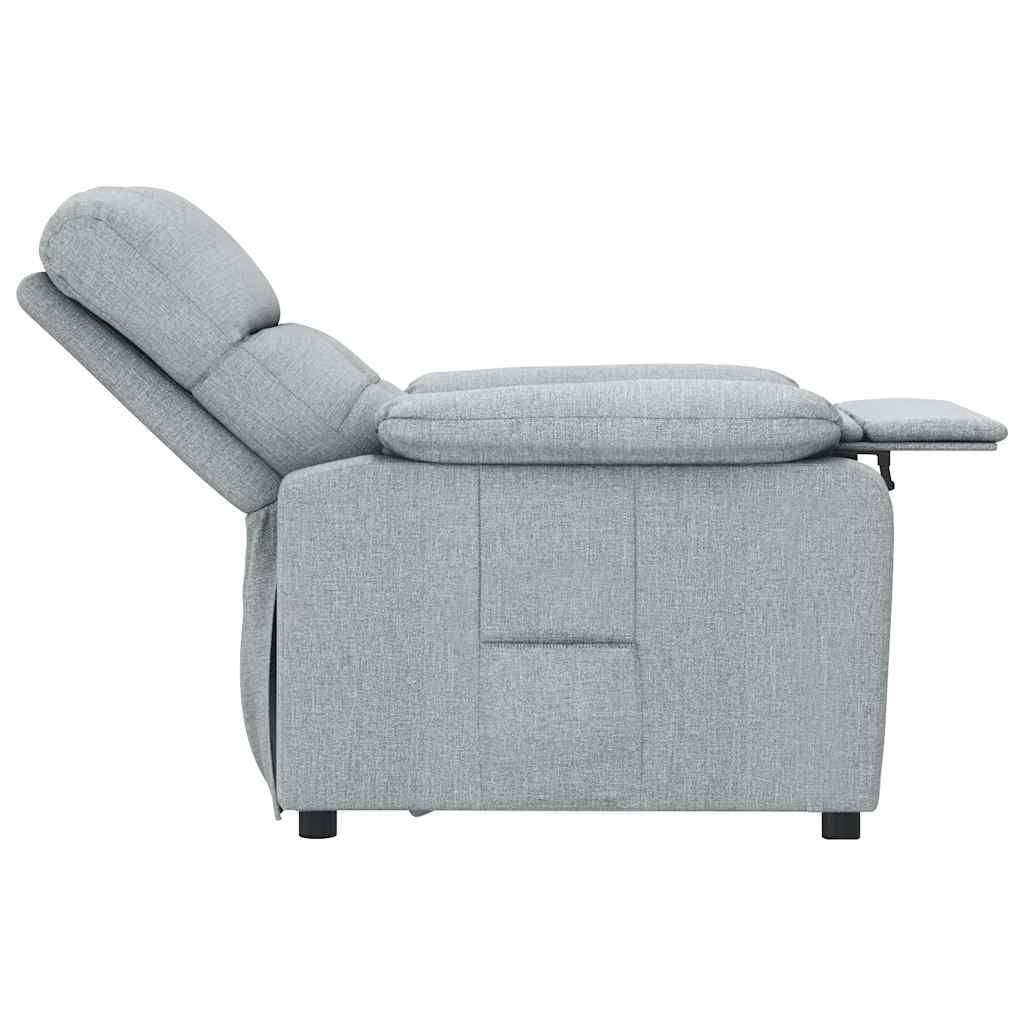 Poltrona Reclinabile in Tessuto Grigio Chiaro | homemem39