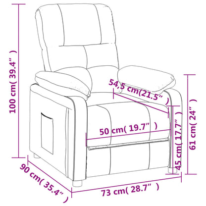 Poltrona Reclinabile in Tessuto Grigio Scuro - homemem39