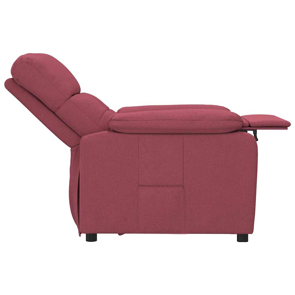 Poltrona Reclinabile in Tessuto Rosso Vino | homemem39