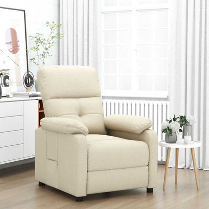 Poltrona Reclinabile in Tessuto Crema | homemem39